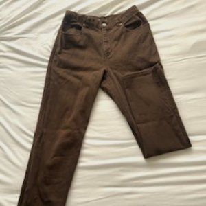 Jones NY Brown and Straight-Legged Jeans (Size 6)